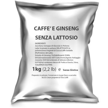 caffè e ginseng senza lattosio