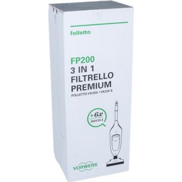 Filtrello Premium Con Profumatori Dovina Fp200 Folletto Vk200-Vk220S Conf. 6 Pz Originale