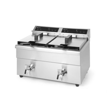 Friggitrice Ad Induzione Con Rubinetti Di Scarico - 2 X 8 L