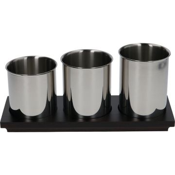 Portacucchiaini 3 Pezzi Con Base 1