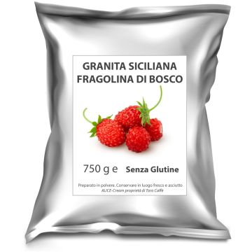 750 g Preparato per Granita Siciliana alla Fragolina di Bosco AL Ice-Cream