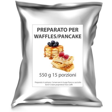550 g. Preparato per Pancake e Waffles Proteici x 15 porzioni Senza Glutine