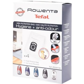 Sacchetto Hygiene- Antiodore 4Pz Rowenta Zr200720 Originale
