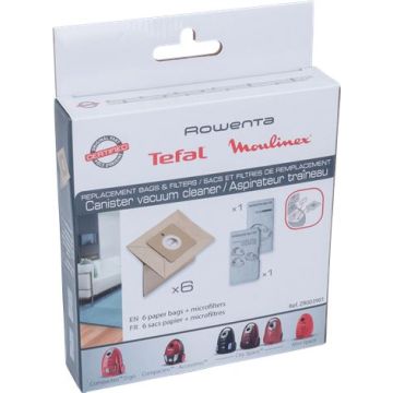 Sacco Aspirapolvere Con Microfiltri 6Pz Rowenta Zr003901 Originale
