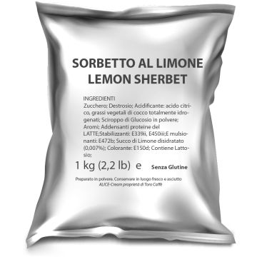 1 Kg Preparato per Sorbetto al Limone Solubile AL Ice-Cream