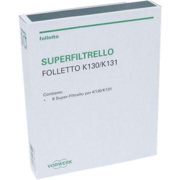 Superfiltrello Folletto Vk130-Vk131 Conf. 6 Pz Compatibile