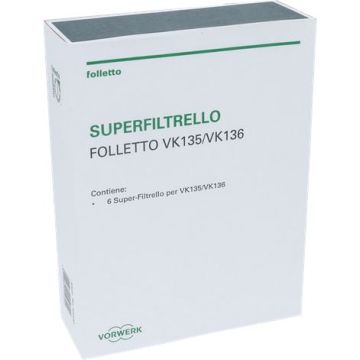 Superfiltrello Folletto Vk135-Vk136 Conf. 6 Pz Compatibile