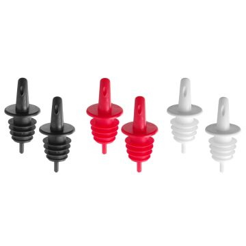 Versatore A Flusso Libero - Set Di 6 2X Neri, 2X Bianchi, 2X Rossi